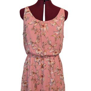 a.n.d eawy floral chiffon lined sleeveless dress - NWT